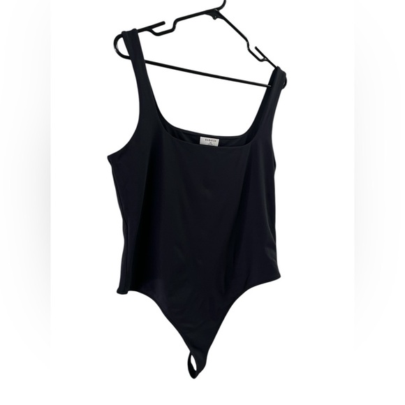 BABATON black square neck body suit tank top - Picture 3 of 5
